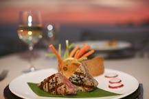 Grilled Tuna served at Sunset da Mona Lisa Italian Restaurant - Cabo San Lucas
