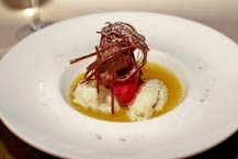 Ice Cream, Sorbet and Chocolate for dessert at Sunset da Mona Lisa Italian Restaurant - Cabo San Lucas