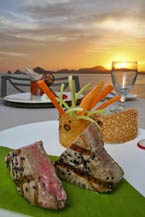 Grilled Tuna served at Sunset da Mona Lisa Italian Restaurant - Cabo San Lucas