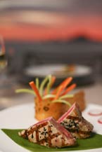 Grilled Tuna served at Sunset da Mona Lisa Italian Restaurant - Cabo San Lucas