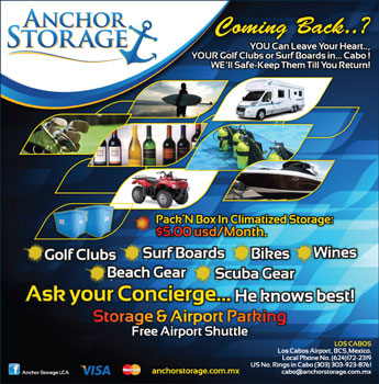 Anchor Storage - Ad Proofs - Los Cabos Magazine #29 - Cabo San Lucas, Los Cabos