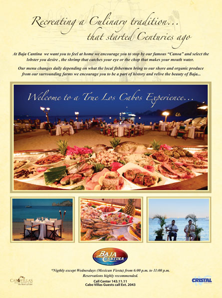 Baja Cantina- Ad Proof - Los Cabos Magazine Issue 31 - Cabo San Lucas