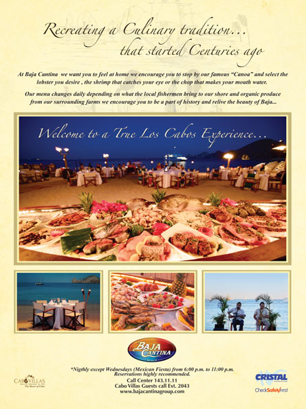 Baja Cantina- Ad Proof - Los Cabos Magazine Issue 32 - Cabo San Lucas