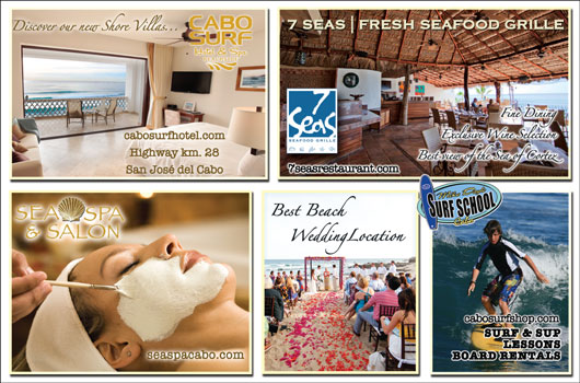 7 Seas - Cabo Surf - Ad Proof - Los Cabos Magazine Issue 27 - San Jose del Cabo