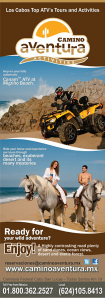 Camino Aventura- Ad Proofs - Los Cabos Magazine 29 Cabo San Lucas, Los Cabos, Mexico