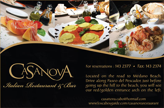 Casanova Restaurant - Ad Proofs - Cabo San Lucas, Los Cabos, Mexico