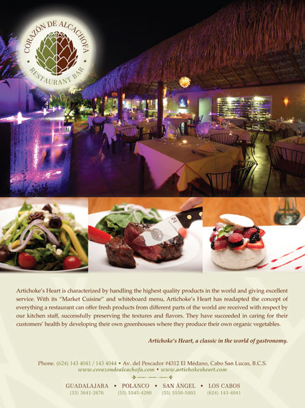Corazón de Alcachofa - Ad Proofs - Los Cabos Magazine #31 - Cabo San Lucas, Los Cabos