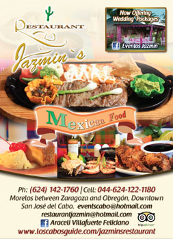 Jazmin Restaurant - Ad Proofs - Los cabos Magazine - Issue 31 - San Jose del Cabo, Los Cabos, Mexico