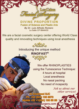 Los Cabos Facial Surgery - Ad Proofs - Los Cabos Magazine #29 - Cabo San Lucas, Los Cabos