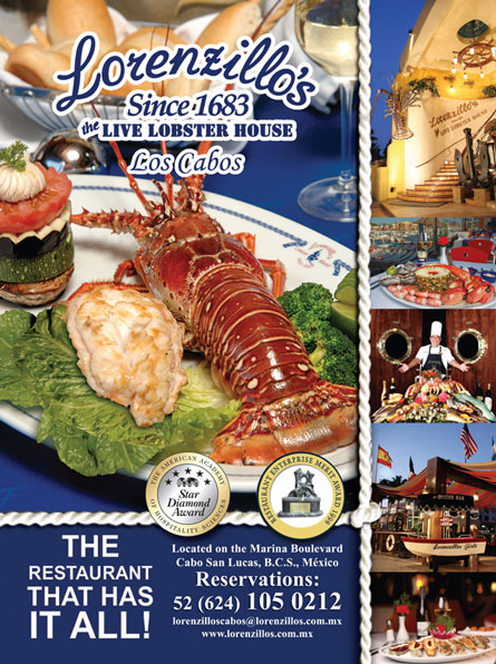 Lorenzillo's Restaurant - Ad Proof - Los Cabos Magazine Issue 29 - Cabo San Lucas