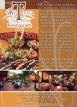 Mi Tierra Restaurant - Ad Proof - Los Cabos Magazine Issue 28 - San Jose del Cabo