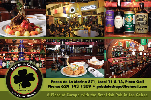 Pub de La Chapu Restaurant and Bar - Ad Proof - Los Cabos Magazine