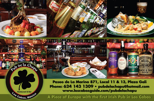 Pub de La Chapu Restaurant and Bar - Ad Proof - Los Cabos Magazine - issue 21 - Cabo San Lucas Mexico