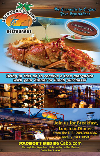 Solomon's Landing - Ad Proof - Los Cabos Magazine Issue 29 - Cabo San Lucas