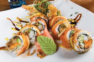 The Solomon’s Landing sushi menu features many winners, including this salmon roll.