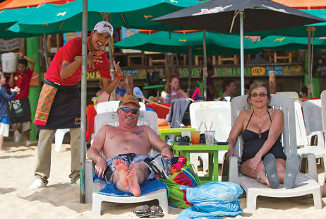 There is something for everyone at spring break favorite Mango Deck on Médano Beach.