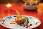     Photo:  - page 86 | Carlos Aboyo     Caption: The Tributo Baja at Mi Casa is made with     a sweet guayaba compote and topped with cajeta     cream and a sweet buñuelo.