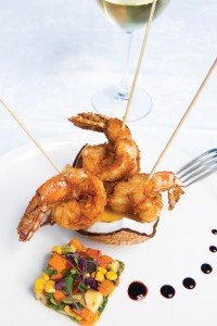 For a tropical bite, try the coconut shrimp at Baja Cantina Beach. Photo by Francisco Estrada.