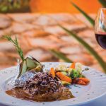 Photo.- page 85 | CaboPictures.com - Caption: The mushroom sauce is the perfect complement to a filet mignon at Los Barriles.
