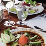 Photo.- page 84 | Francisco Estrada – Caption: The Cevichini at Los Barriles is an example of the restaurant's signature Asian Fusion.