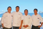 Photo: - page 66 | Eddie Guzman – Caption: the Baja Cantina restaurant group relies on a team of chefs. From left: Sebastian Varona, Manuel Arredondo, Eliodoro Gutierrez, And Yacer Soriano.