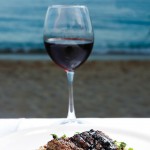 Photo.- page 71 | Francisco Estrada – Caption: There's something uniquely satisfying about enjoying a filet mignon and beach view from Baja Cantina Beach Club.