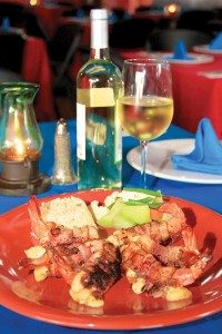 Grilled shrimp come wrapped in bacon at Campestre Restaurant Bar. Photo by Miguel Ventura.