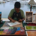Francisco Nava López, Fops Art Gallery & Jewelry, Artista Pintor (artist - painter) Circuito Cultural Marina Cabo San Lucas - 24 January 2015.