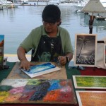 Francisco Nava López, Fops Art Gallery & Jewelry, Artista Pintor (artist - painter) Circuito Cultural Marina Cabo San Lucas - 24 January 2015.