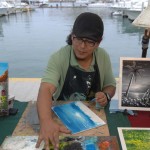 Francisco Nava López, Fops Art Gallery & Jewelry, Artista Pintor (artist - painter) Circuito Cultural Marina Cabo San Lucas - 24 January 2015.