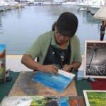 Francisco Nava López, Fops Art Gallery & Jewelry, Artista Pintor (artist - painter) Circuito Cultural Marina Cabo San Lucas - 24 January 2015.