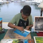 Francisco Nava López, Fops Art Gallery & Jewelry, Artista Pintor (artist - painter) Circuito Cultural Marina Cabo San Lucas - 24 January 2015.