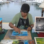 Francisco Nava López, Fops Art Gallery & Jewelry, Artista Pintor (artist - painter) Circuito Cultural Marina Cabo San Lucas - 24 January 2015.