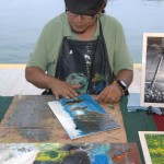 Francisco Nava López, Fops Art Gallery & Jewelry, Artista Pintor (artist - painter) Circuito Cultural Marina Cabo San Lucas - 24 January 2015.