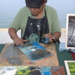Francisco Nava López, Fops Art Gallery & Jewelry, Artista Pintor (artist - painter) Circuito Cultural Marina Cabo San Lucas - 24 January 2015.