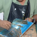 Francisco Nava López, Fops Art Gallery & Jewelry, Artista Pintor (artist - painter) Circuito Cultural Marina Cabo San Lucas - 24 January 2015.