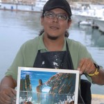 Francisco Nava López, Fops Art Gallery & Jewelry, Artista Pintor (artist - painter) Circuito Cultural Marina Cabo San Lucas - 24 January 2015