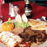 Photo.-  Page 76 | Miguel Ventura – Caption: The Tampiqueña platter at Campestre Restaurant Bar is only for the hungry; it comes with grilled steak, chicken enchiladas, and a quesadilla