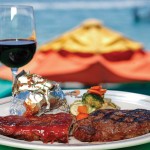 Photo.- page 86 | Carlos Aboyo – Caption: The Mexican sampler plate at Mango Deck includes sirlon steak, baby back ribs, vegetables, and potato.