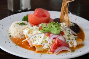 Red Enchiladas with chicken