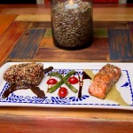 SEARED TUNA and SALMON