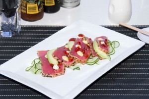 seared tuna and sesame crust