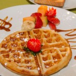 Waffles with fresh fruit