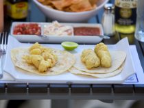 Fish and shrimp taco