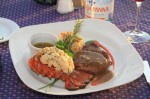 Surf & Turf – Filet mignon and lobster tail.