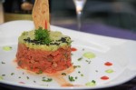 Tuna Tartar – Fresh tuna, arugula, cucumber, onion, soy sauce, avocado and olive oil.