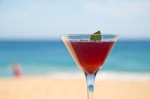 Albahaca Martini – Vodka, Chambord liqueur, strawberry mix, lemon juice, cramberry juice, and fresh albahaca.
