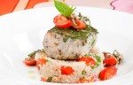 "… The catch of the day sous vide over a bed of warm quinoa salad with sun-dried tomato tapenade and bruschetta salad at Don Sanchez." – Published in LCM 37 Page 54