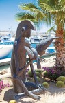 A sculpture by Leonora Carrington at Puerto Los Cabos.