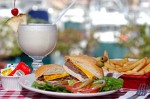 Touchdown Burger – Grilled 8oz Angus beef, topped with cheddar cheese and served with fries